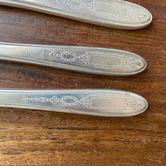 Antique 1921 Oneida Community Plate Grosvenor Grille Knives Set of 6 No Monogram - Picture 6 of 8